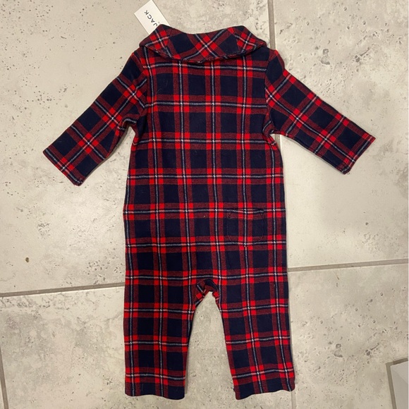 Janie & Jack Boys 3-6M Plaid Onsie - Picture 3 of 5